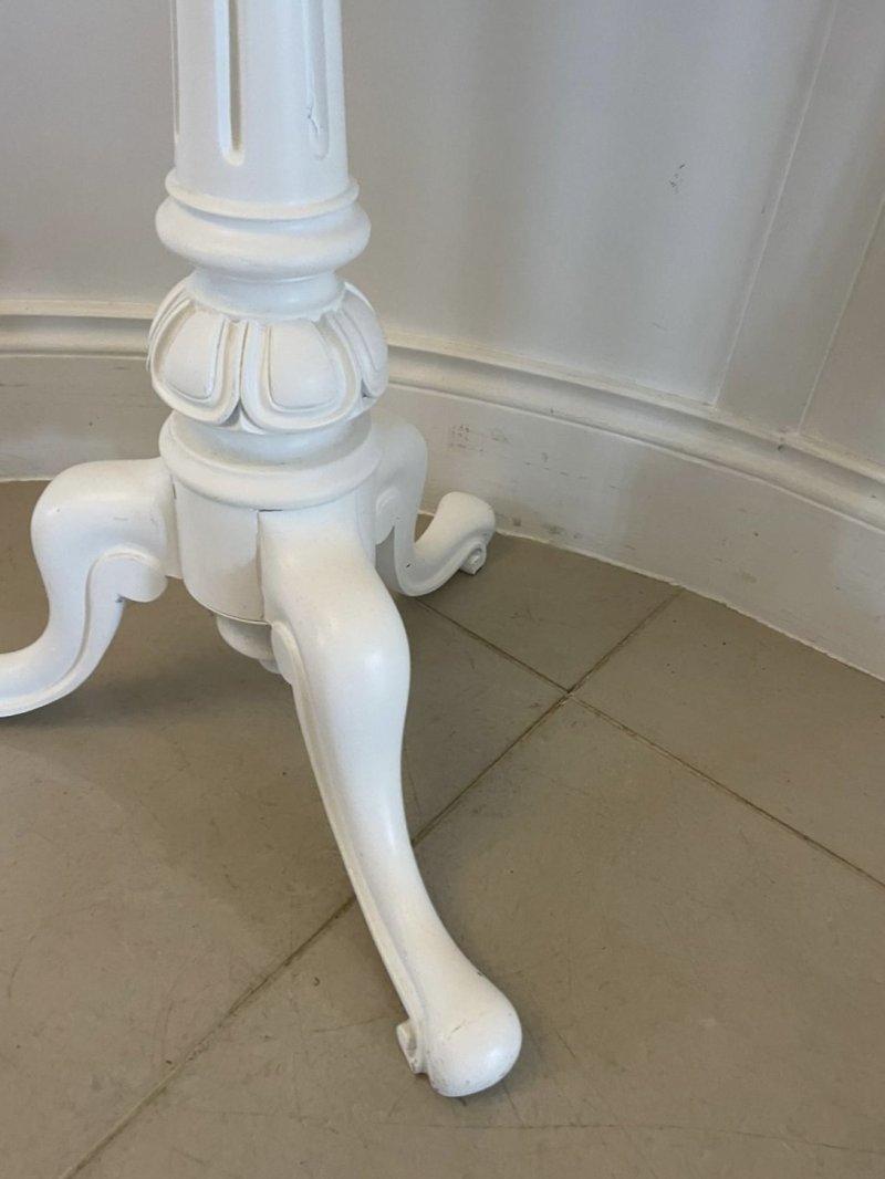 Antique Victorian Painted Adjustable Shaving Stand Vanity Mirror - Image 6